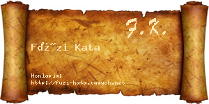 Füzi Kata névjegykártya